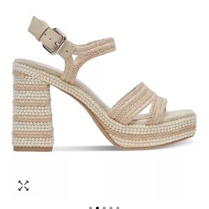 Dolce Vita Anira Embellished Two-Piece Platform  Sandals NEW WITHOUT BOX SIZE 9